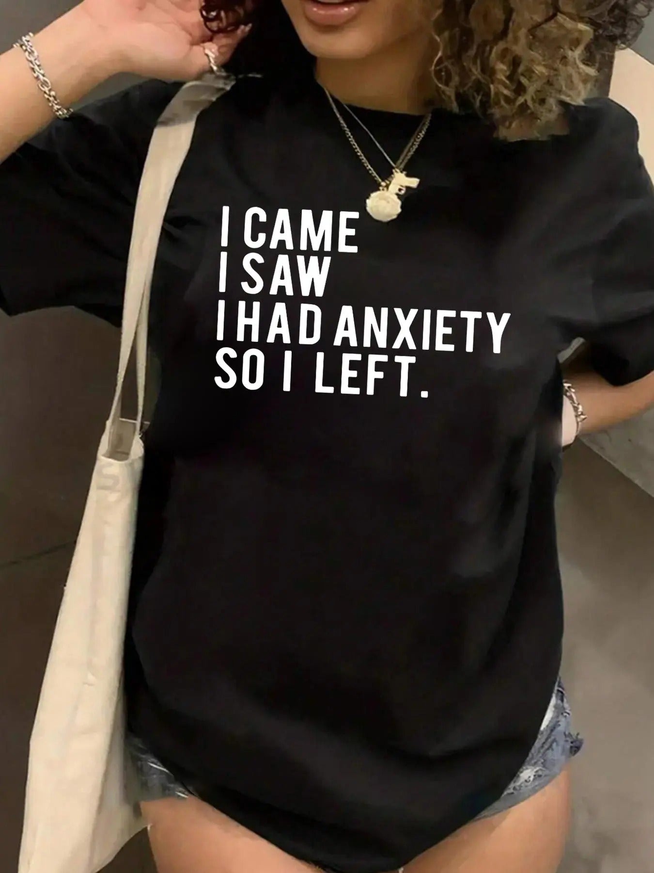 Plus Size Letter Print Round Neck Casual Crew Short - Adult & Kids T-Shirts, Sweatshirts & Hoodies apparel design preview 1