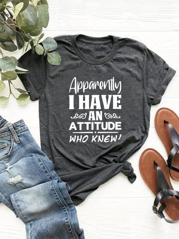 Plus Size Letter Print Short Sleeve Casual Round Neck - Adult & Kids T-Shirts, Sweatshirts & Hoodies apparel design preview 1