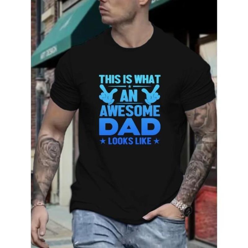Plus Size Awesome Dad Letter Print Short Sleeve Comfy - Adult & Kids T-Shirts, Sweatshirts & Hoodies apparel design preview 1