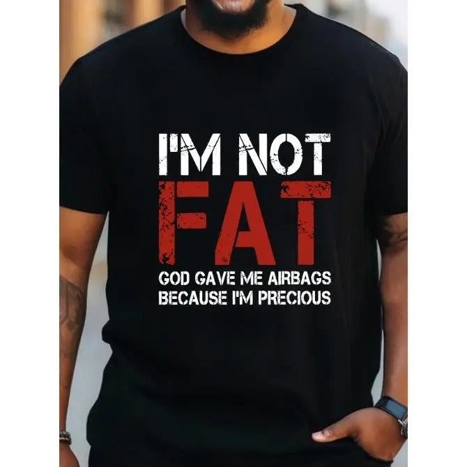 Plus Size Humorous "I'M Not Fat" Print Breathable - Adult & Kids T-Shirts, Sweatshirts & Hoodies apparel design preview 1