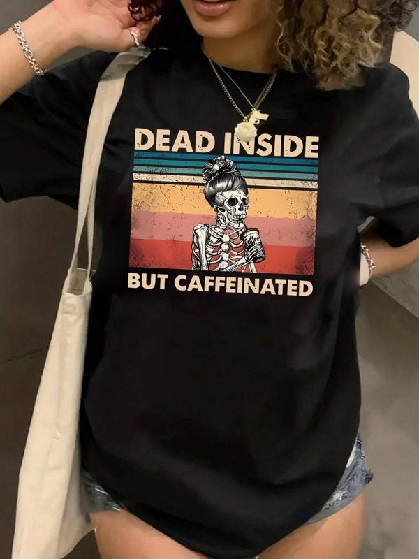 Plus Size Skull Letter Drop Shoulder Crew Neck Daily - Adult & Kids T-Shirts, Sweatshirts & Hoodies apparel design preview 1