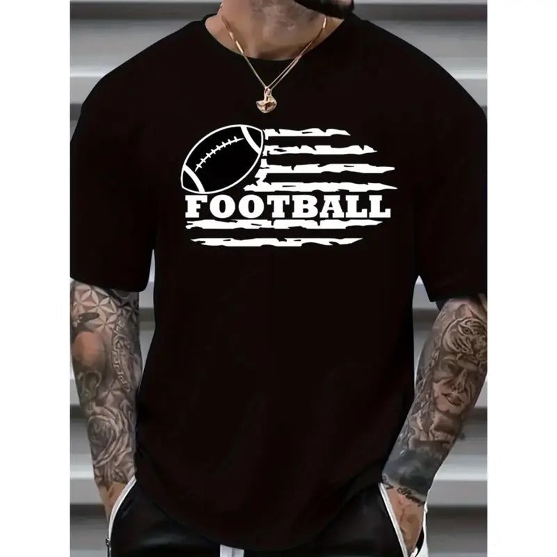 Plus Size 'Football' Casual Short Sleeve Versatile - Adult & Kids T-Shirts, Sweatshirts & Hoodies apparel design preview 1