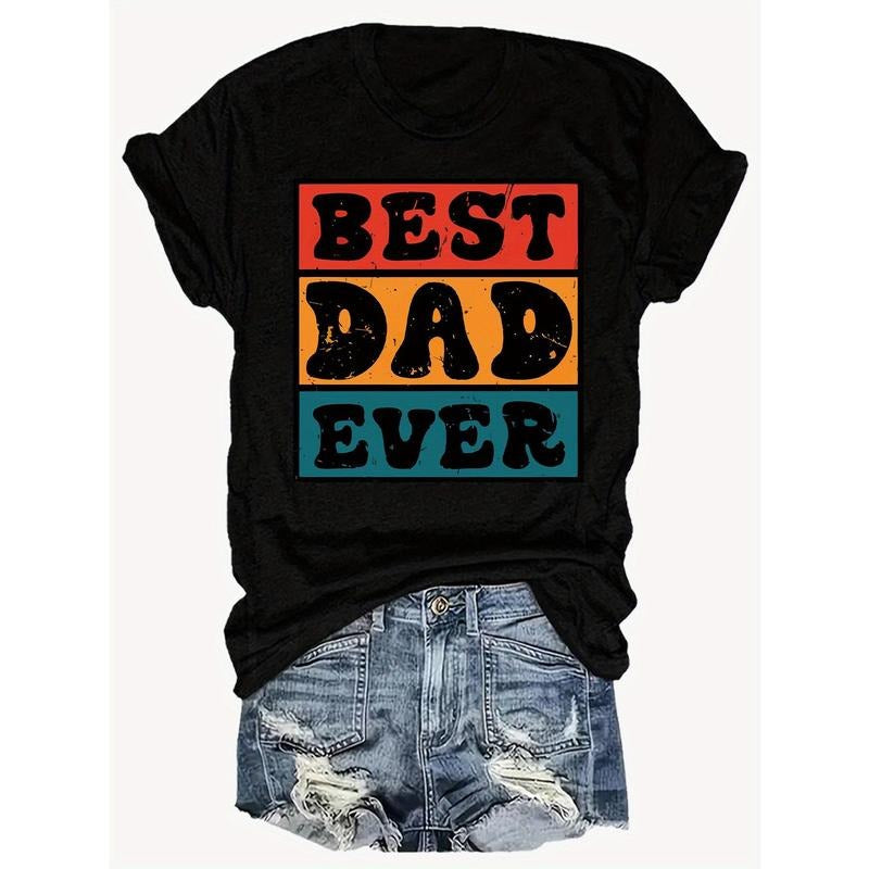 Plus Size Summer Black Loose Fit Casual Top "Best Dad - Adult & Kids T-Shirts, Sweatshirts & Hoodies apparel design preview 1
