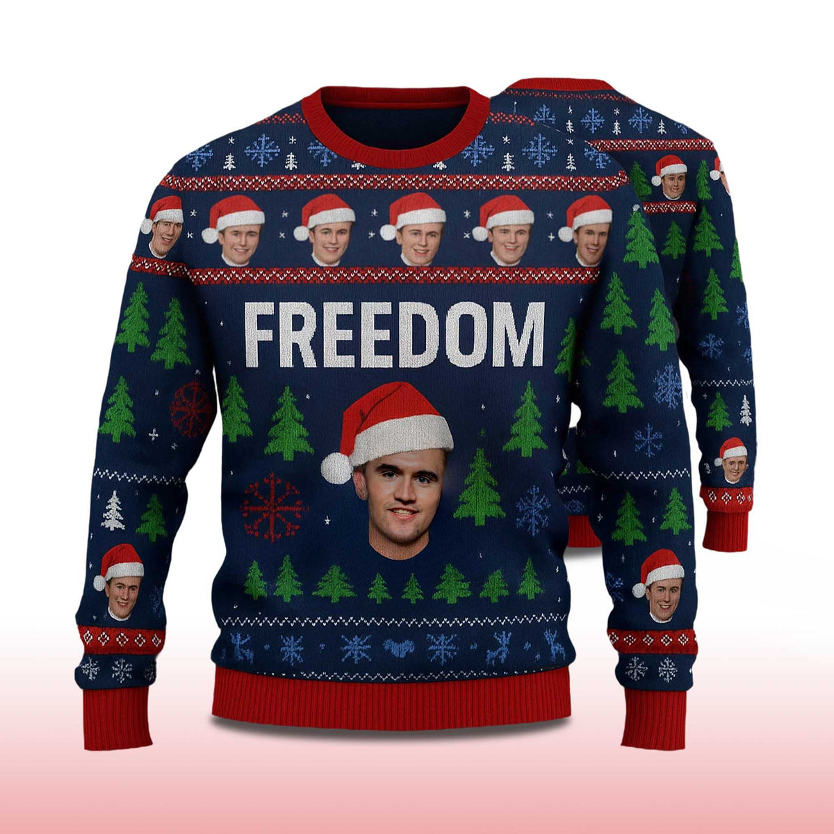 Charlie Kirk Freedom Ugly Christmas Sweater - Holiday Gift product image 2