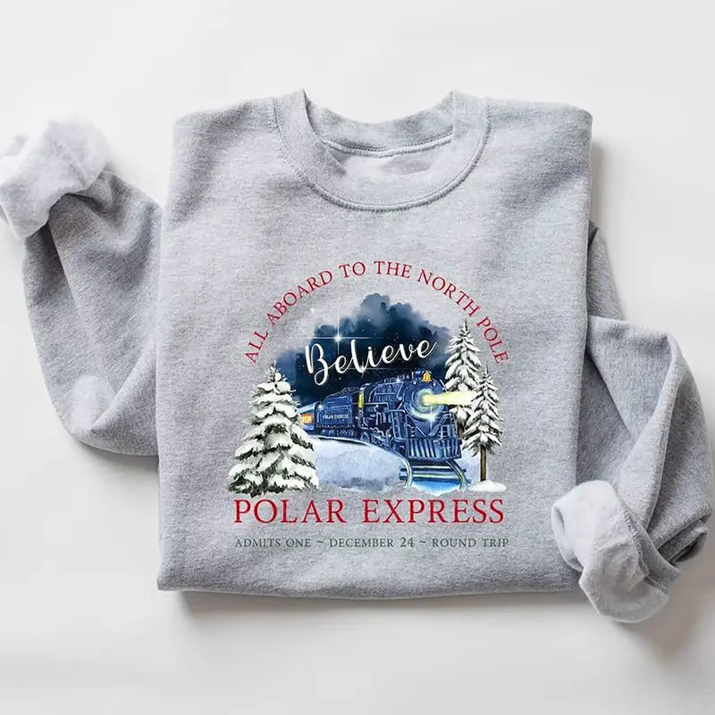 Polar Express Ticket Retro Vintage Believe - Adult & Kids T-Shirts, Sweatshirts & Hoodies apparel design preview 1