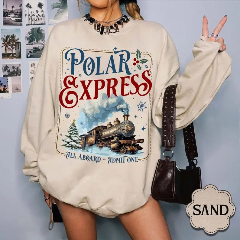 Polar Express Family Xmas Merry Ugly Vacation - Adult & Kids T-Shirts, Sweatshirts & Hoodies apparel design preview 1