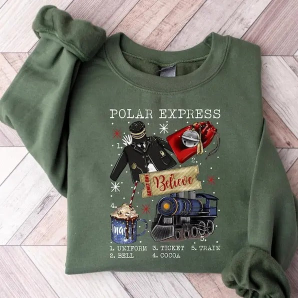 Polar Express Trip Family Xmas Sweat Merry - Adult & Kids T-Shirts, Sweatshirts & Hoodies apparel design preview 1