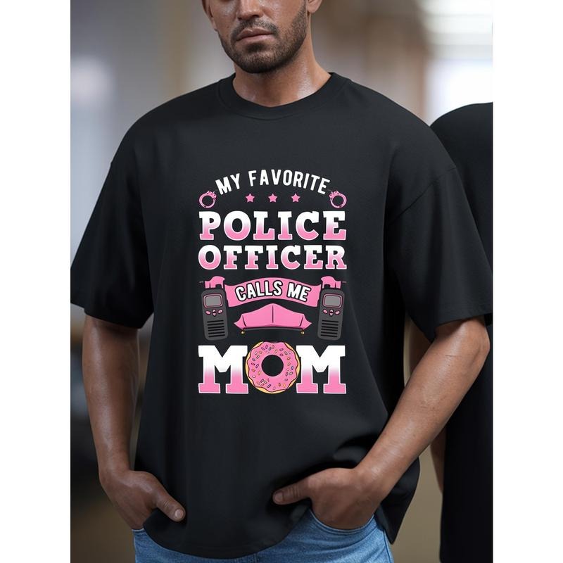 [Police Mom 1pc Officer Calls Me Deputy Made USA - Adult & Kids T-Shirts, Sweatshirts & Hoodies apparel design preview 1