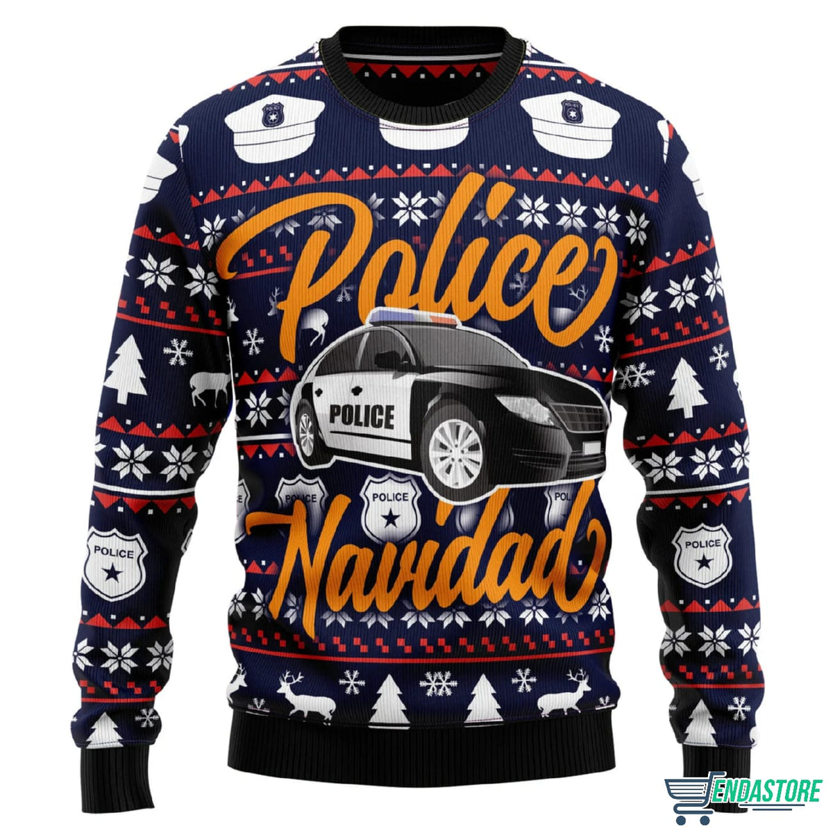 Police Navidad 3D Ugly Christmas Sweater - Holiday Gift product image