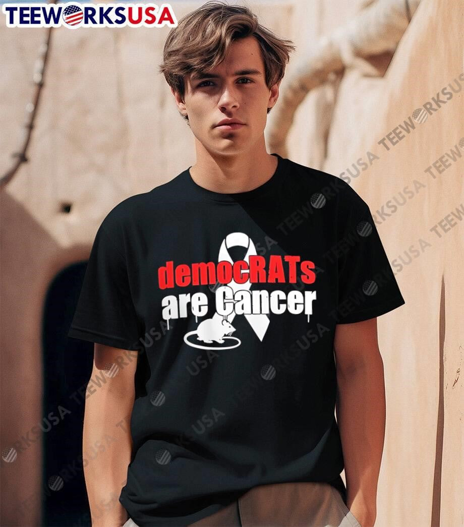 Political Apparel DemocRATS Are Cancer White - Adult & Kids T-Shirts, Sweatshirts & Hoodies apparel design preview 1