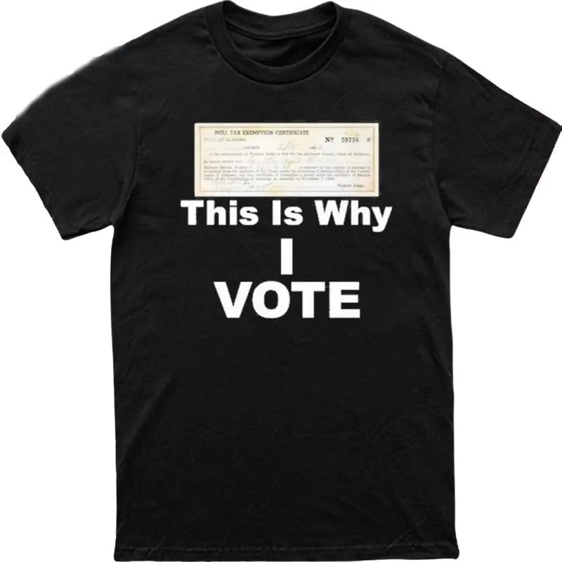 Poll Tax Exemption Certificate This Is Why I Vote - Adult & Kids T-Shirts, Sweatshirts & Hoodies apparel design preview 1