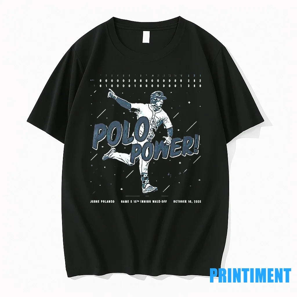 Polo Power Jorge Polanco Seattle Mariners Sweater - Adult & Kids T-Shirts, Sweatshirts & Hoodies apparel design preview 1