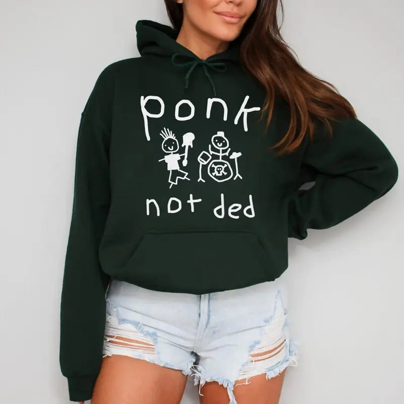 Ponk Not Ded Hardcore Metal Band That Go Hard Funny - Adult & Kids T-Shirts, Sweatshirts & Hoodies apparel design preview 1
