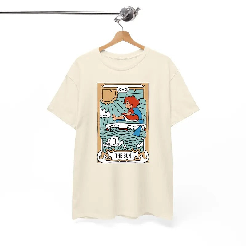 Ponyo Tarot Card Studio Ghibli Anime - Adult & Kids T-Shirts, Sweatshirts & Hoodies apparel design preview 1