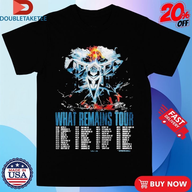 Pop Evil What Remains Tour 2026 Dates - Adult & Kids T-Shirts, Sweatshirts & Hoodies apparel design preview 1