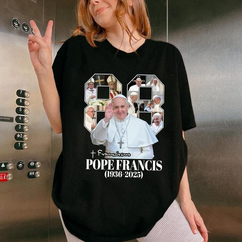 Pope Francis Catholic Faith Pure Cotton Fabric Casual - Adult & Kids T-Shirts, Sweatshirts & Hoodies apparel design preview 1