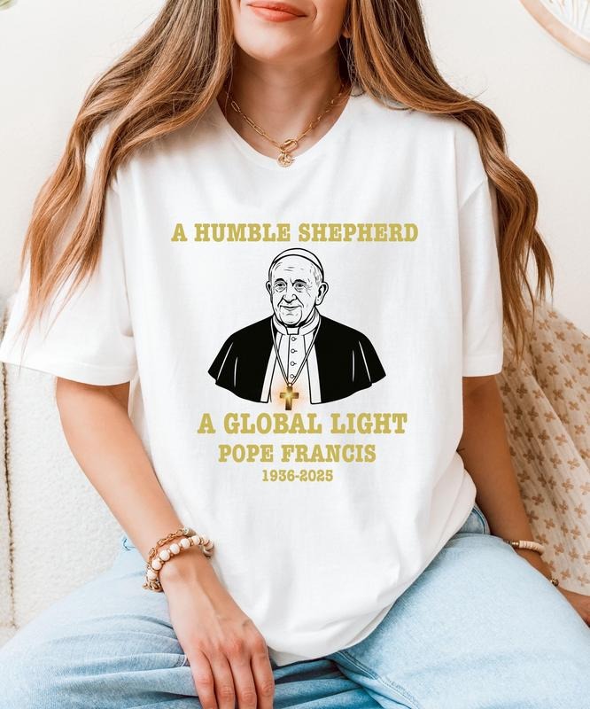 Pope Francis Catholic Memorial Pure Cotton Fabric - Adult & Kids T-Shirts, Sweatshirts & Hoodies apparel design preview 1
