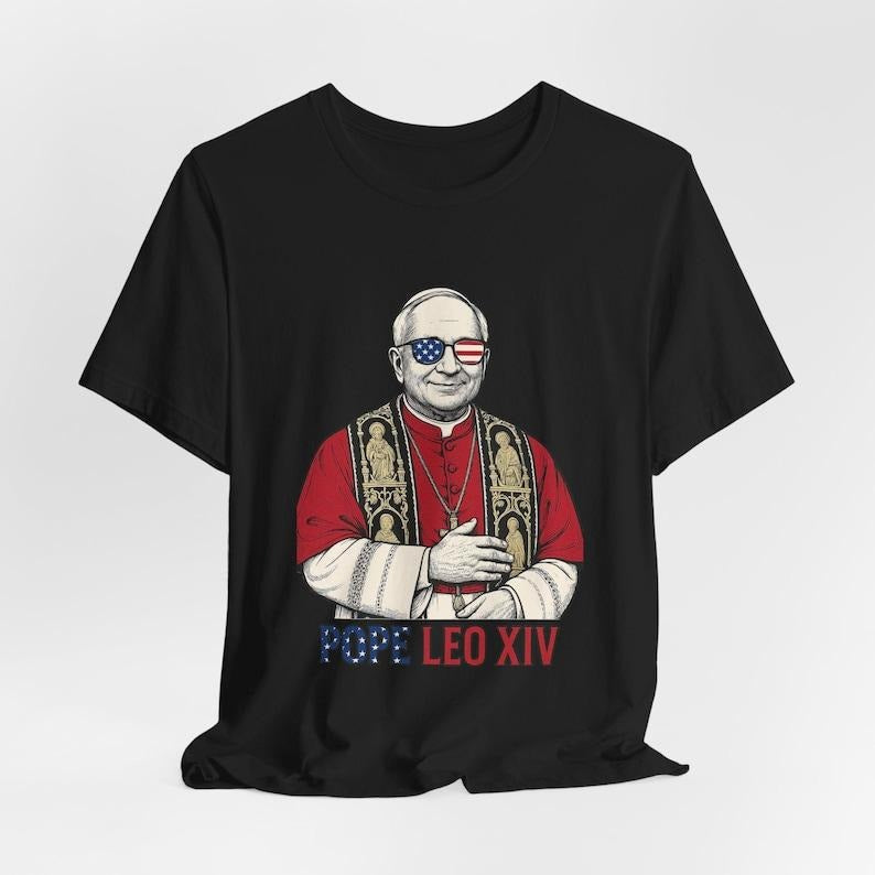 Pope Leo XIV American 2025 Robert Prevost Funny - Adult & Kids T-Shirts, Sweatshirts & Hoodies apparel design preview 1