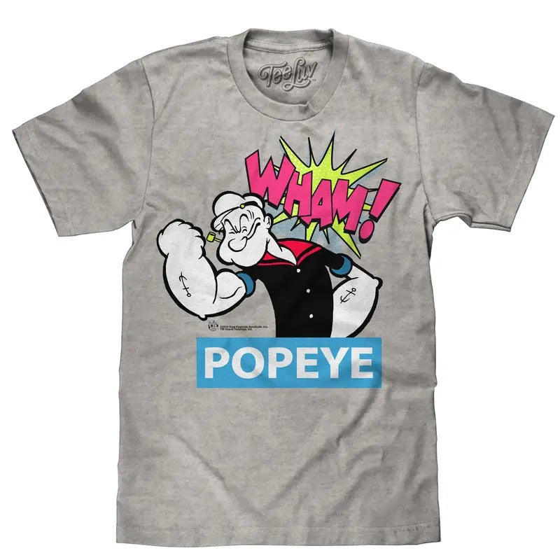 Popeye Big Tall Silver Gray - Adult & Kids T-Shirts, Sweatshirts & Hoodies apparel design preview 1