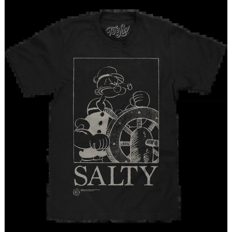 Popeye Sailor Man Salty Black - Adult & Kids T-Shirts, Sweatshirts & Hoodies apparel design preview 1