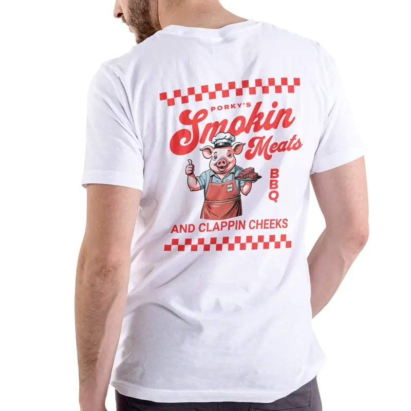 Porky'S BBQ Smokin Meats Clappin Cheeks Breathable - Adult & Kids T-Shirts, Sweatshirts & Hoodies apparel design preview 1