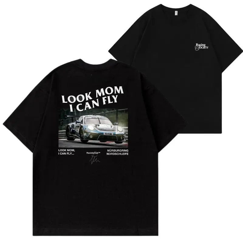 Porsche Mom I Can Fly" Car Enthusiast 90'S Vintage - Adult & Kids T-Shirts, Sweatshirts & Hoodies apparel design preview 1