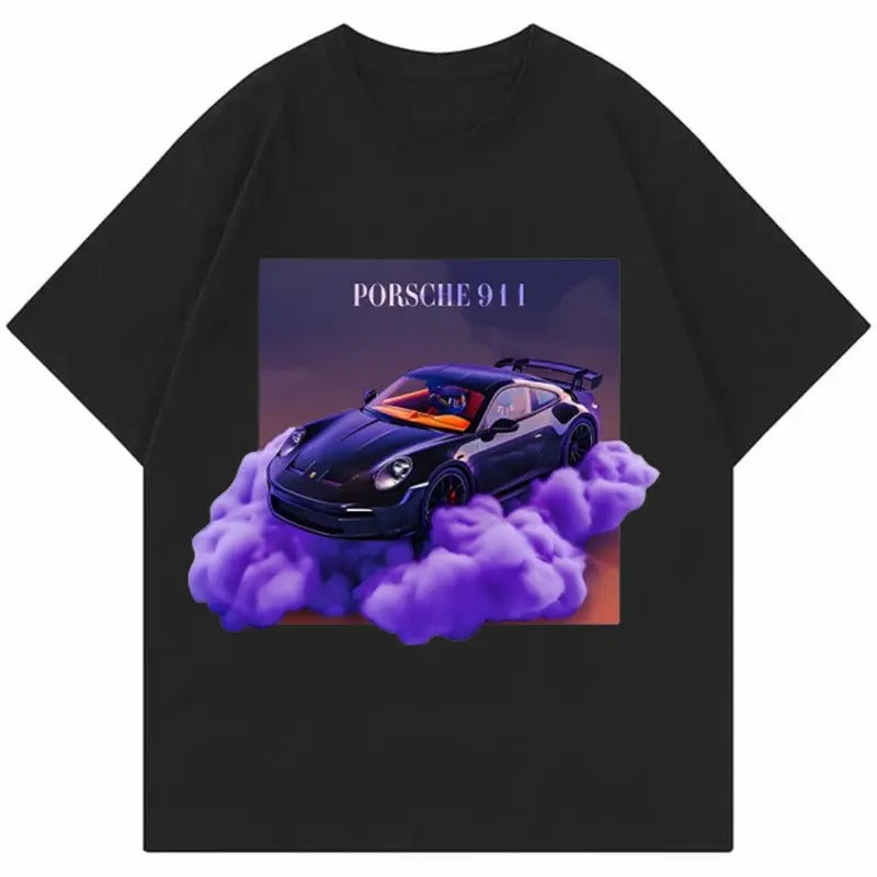 Porsche 911 Purple Clound Supercar Car Enthusiast - Adult & Kids T-Shirts, Sweatshirts & Hoodies apparel design preview 1