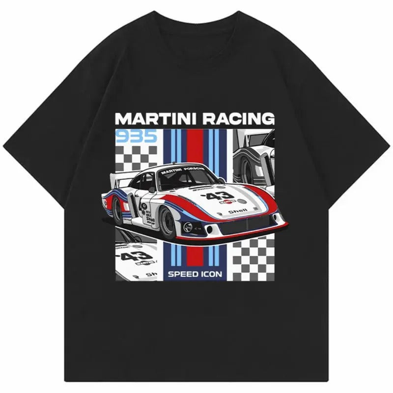 Porsche 935 Martini Racing Car Enthusiast - Adult & Kids T-Shirts, Sweatshirts & Hoodies apparel design preview 1