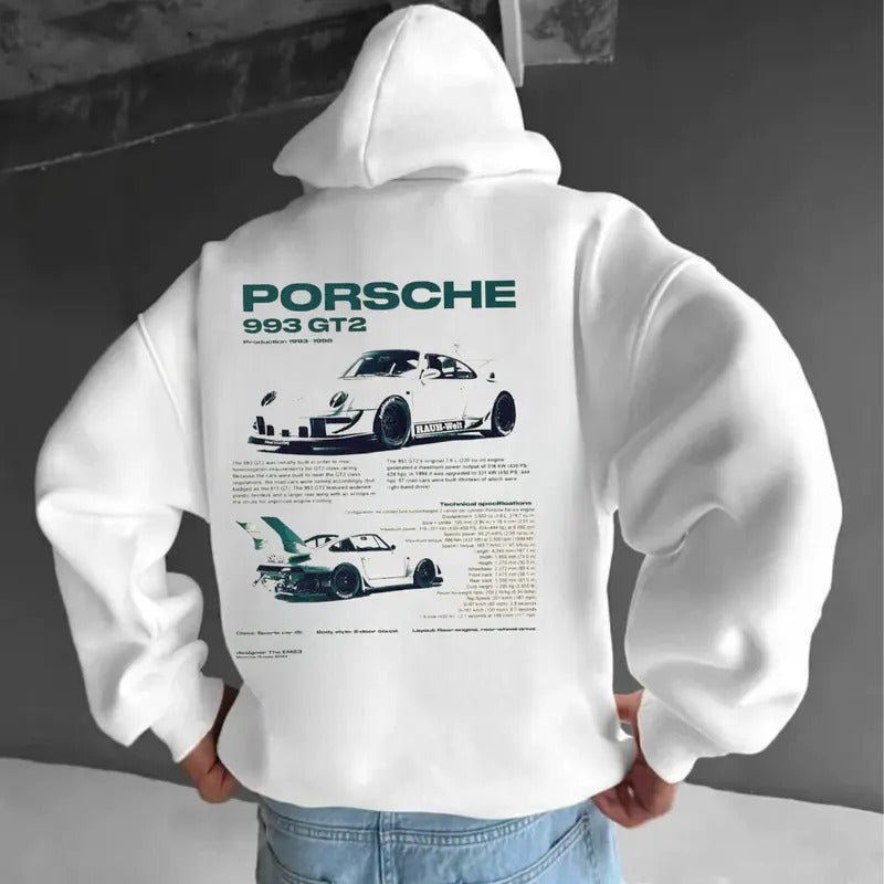 Porsche 993 GT2 Light Menswear Street Racing Car - Adult & Kids T-Shirts, Sweatshirts & Hoodies apparel design preview 1