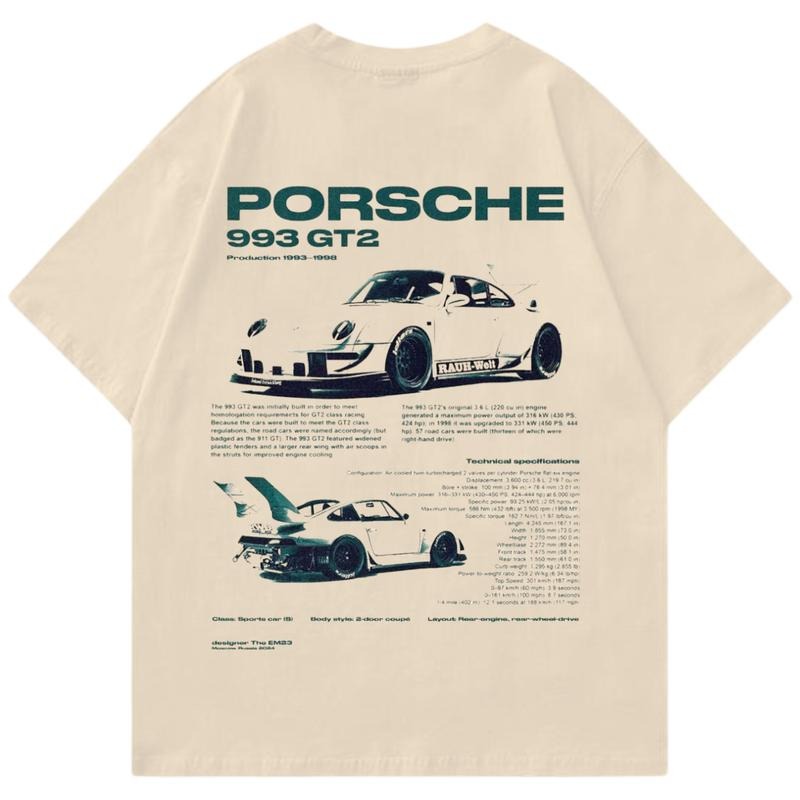 Porsche 993 GT2 Light Car Enthusiast - Adult & Kids T-Shirts, Sweatshirts & Hoodies apparel design preview 1