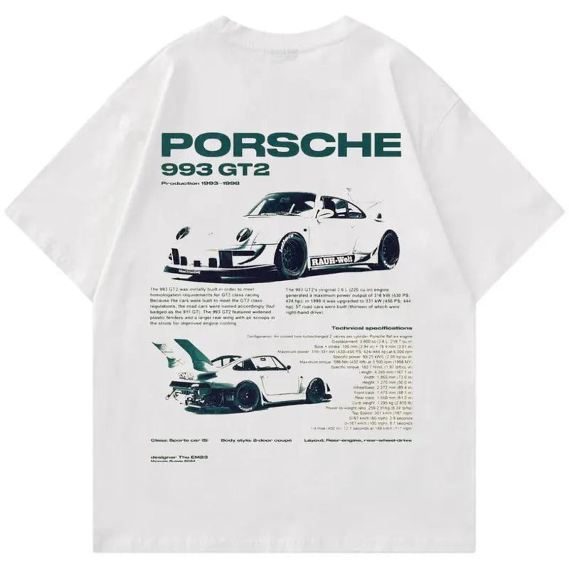 Porsche 993 GT2 Light Car Enthusiast - Adult & Kids T-Shirts, Sweatshirts & Hoodies apparel design preview 1