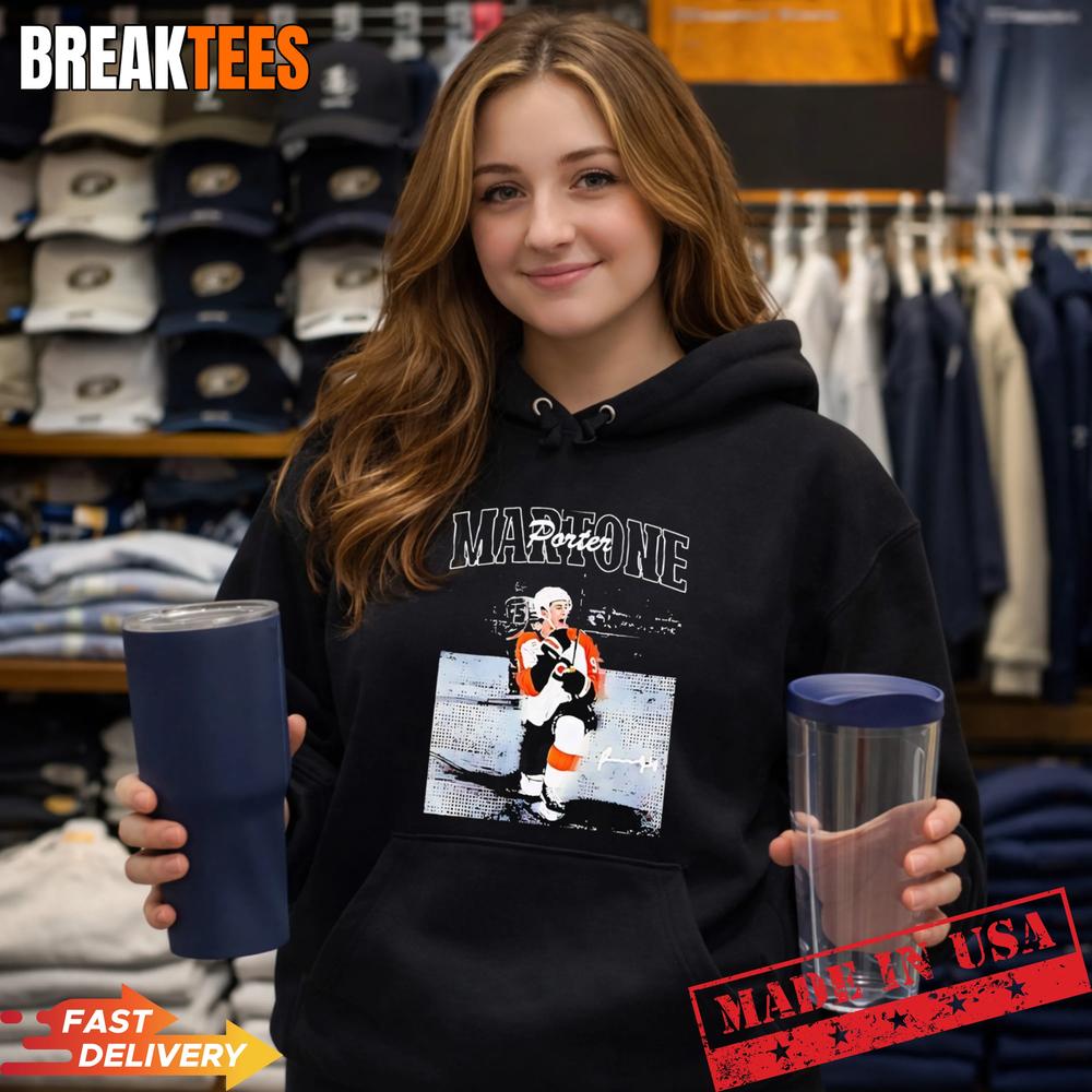 Porter Martone Philadelphia Flyers Hockey signatureT- - Adult & Kids T-Shirts, Sweatshirts & Hoodies apparel design preview 1