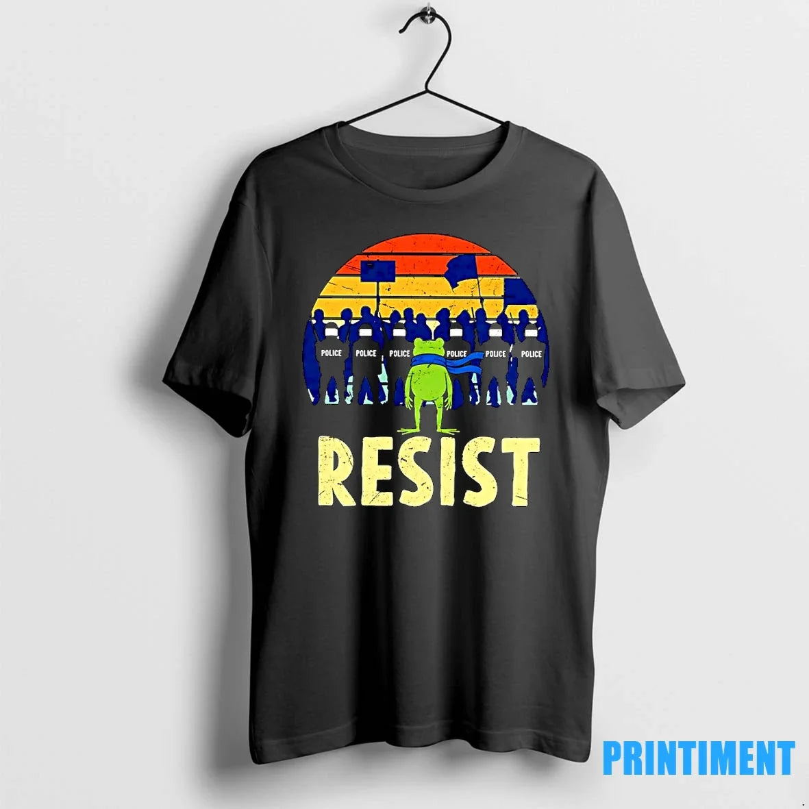 Portland Frog Anti Ice Fascism Retro Sweater - Adult & Kids T-Shirts, Sweatshirts & Hoodies apparel design preview 1