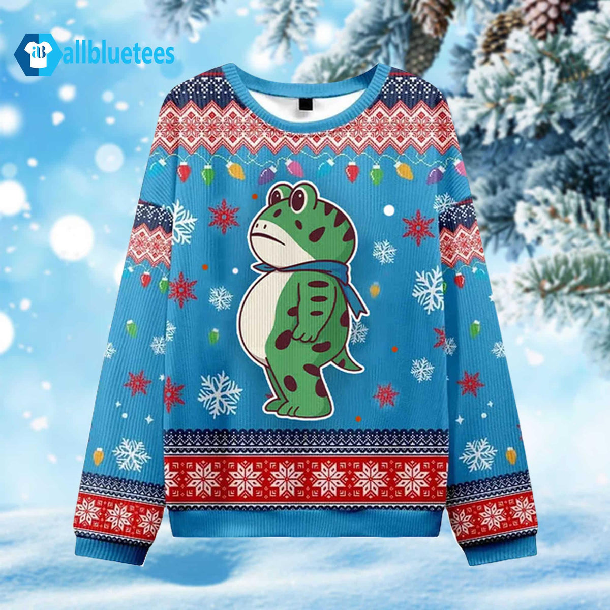 Portland Frog Ugly Christmas Sweater - Holiday Gift product image