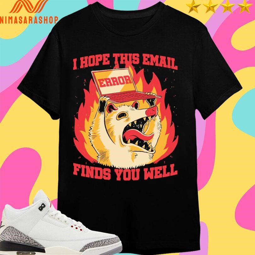 Possum Work Email I Hope This Error Finds You Well - Adult & Kids T-Shirts, Sweatshirts & Hoodies apparel design preview 1