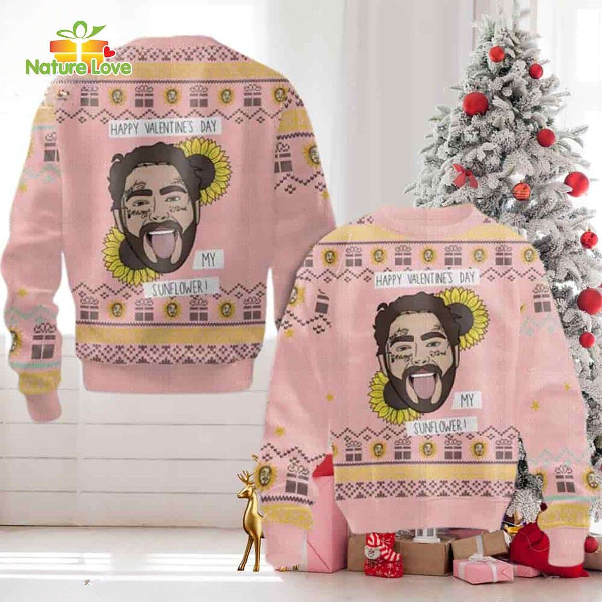 Post Malone Xmas Gifts For Family And Friends Ugly Christmas Sweater - Holiday Gift product image