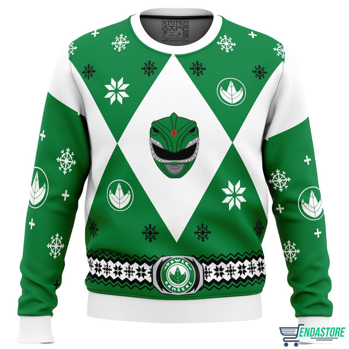 Power Rangers Yellow 3D Ugly Christmas Sweater - Holiday Gift product image 3