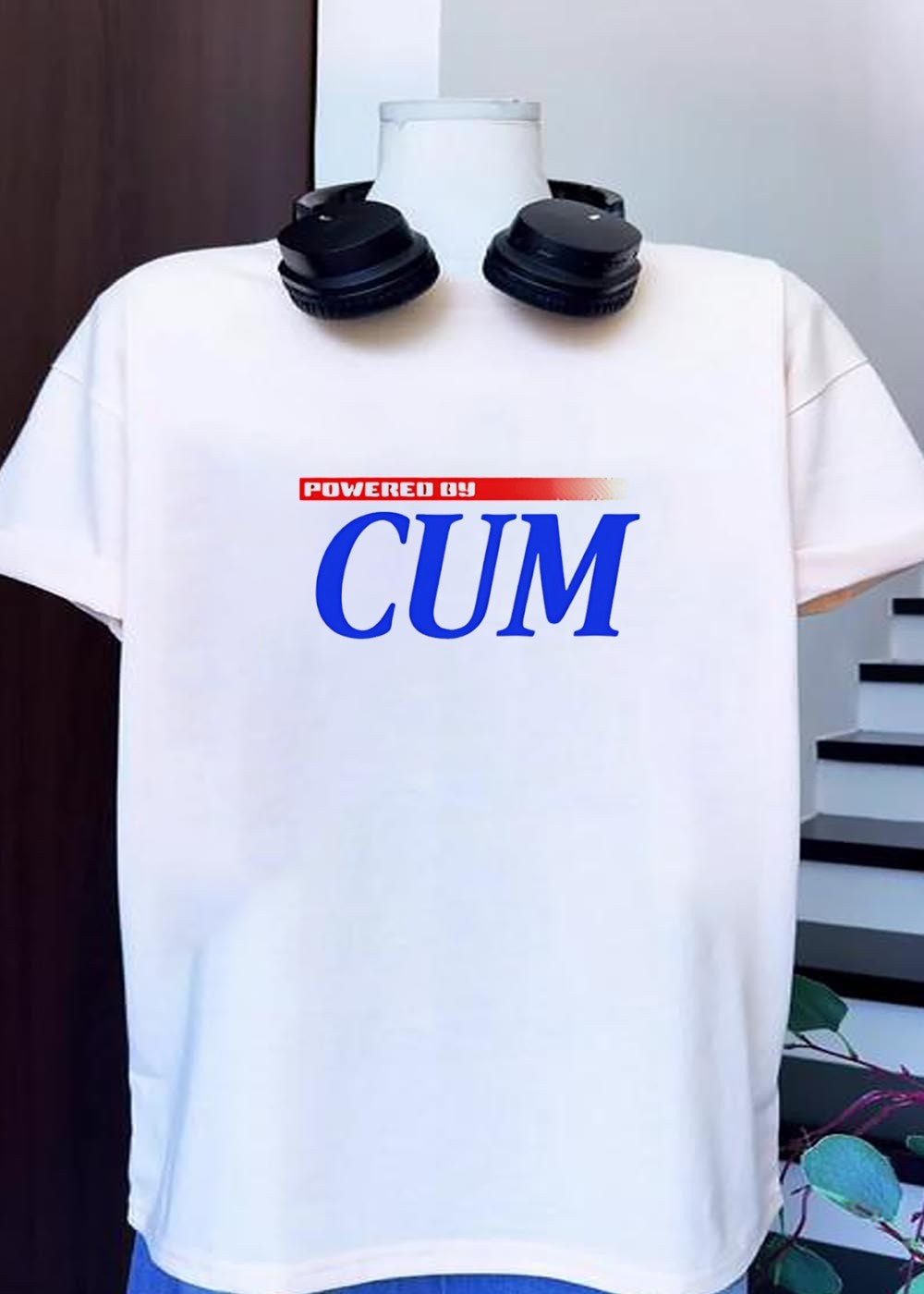 Powered by Cum Blue Graphic - Adult & Kids T-Shirts, Sweatshirts & Hoodies apparel design preview 1