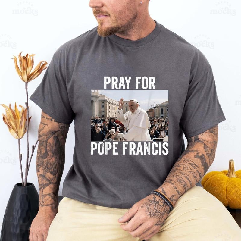 Pray Francis Pope Christian Catholic Pure Cotton - Adult & Kids T-Shirts, Sweatshirts & Hoodies apparel design preview 1