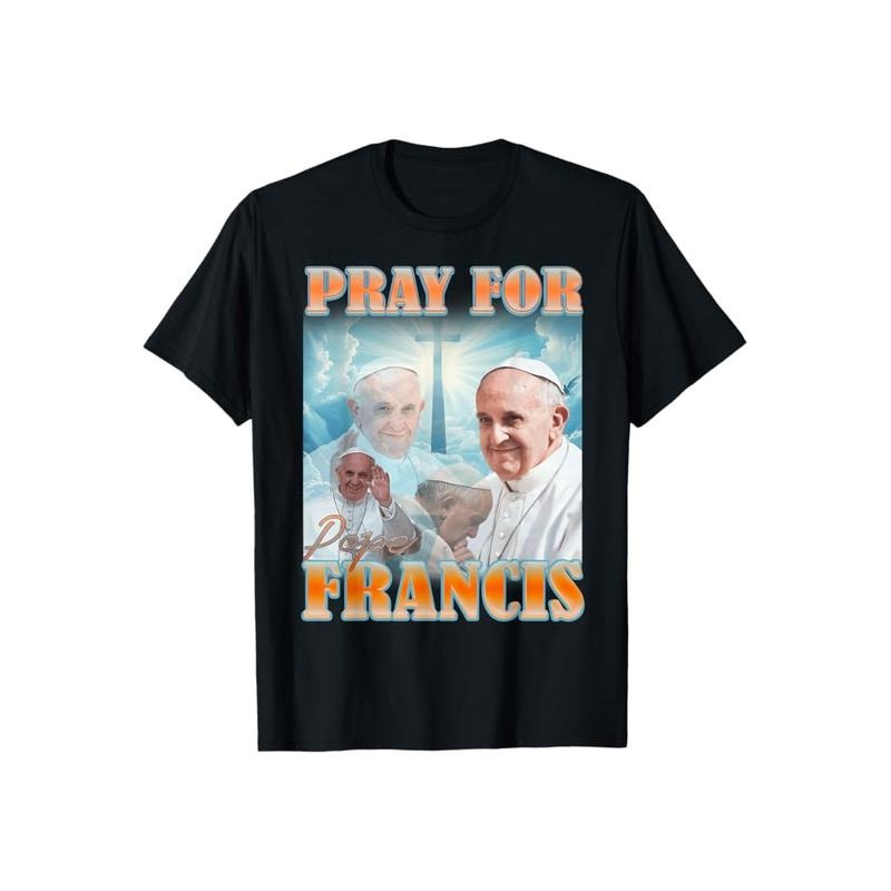 Pray Pope Francis Christian Crew Neck Short Sleeve - Adult & Kids T-Shirts, Sweatshirts & Hoodies apparel design preview 1