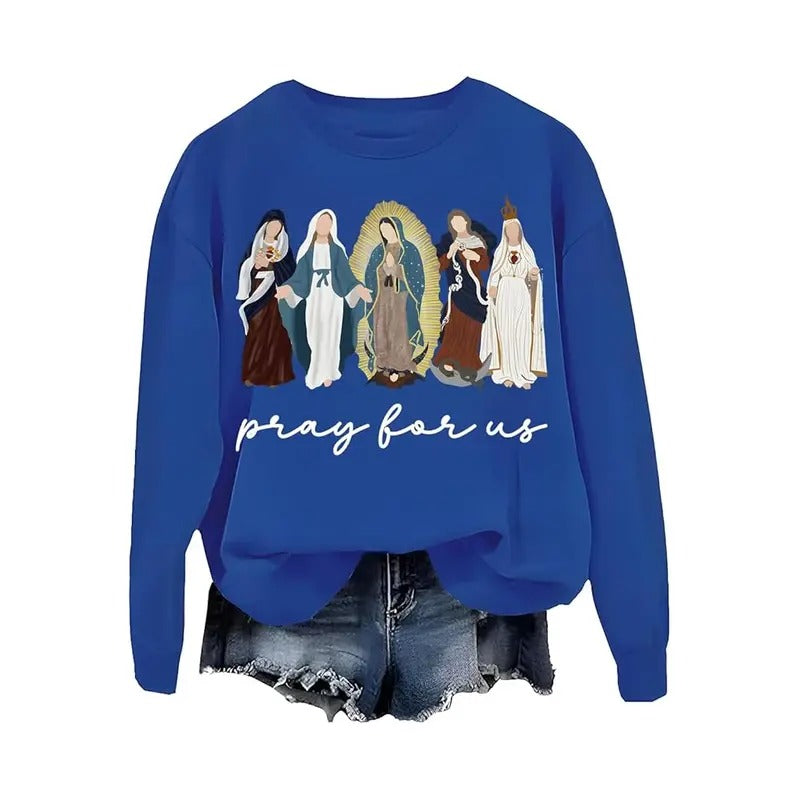 Pray Us Casual Street Fleece Fabric Tops - Adult & Kids T-Shirts, Sweatshirts & Hoodies apparel design preview 1