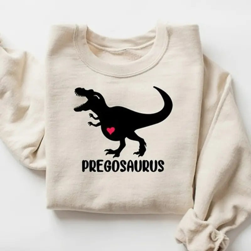 Pregnancy Announcement Funny Pregosaurus Baby Shower - Adult & Kids T-Shirts, Sweatshirts & Hoodies apparel design preview 1