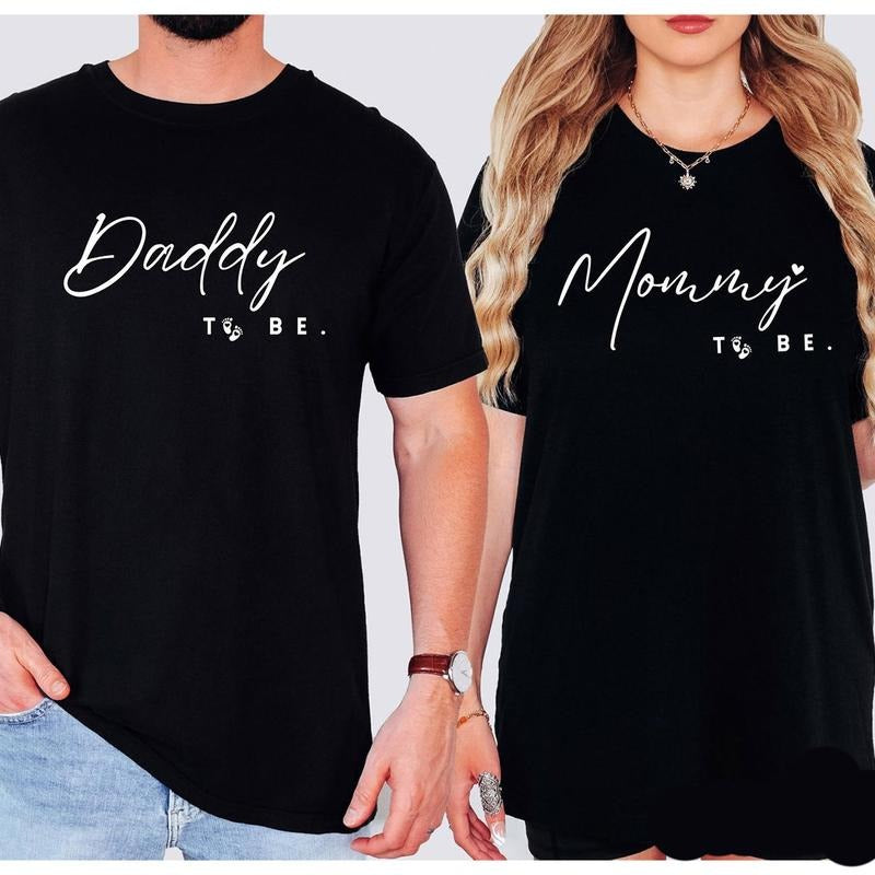 Pregnancy Announcement New Mommy Daddy Baby Matching - Adult & Kids T-Shirts, Sweatshirts & Hoodies apparel design preview 1