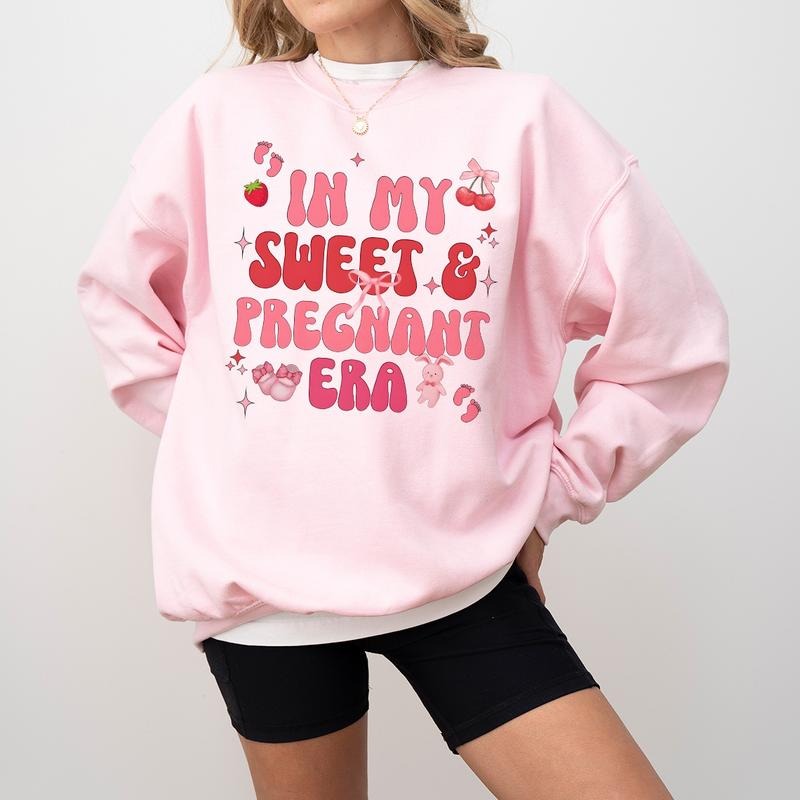 Pregnancy Announcement Expecting Mom My Era Sweet - Adult & Kids T-Shirts, Sweatshirts & Hoodies apparel design preview 1