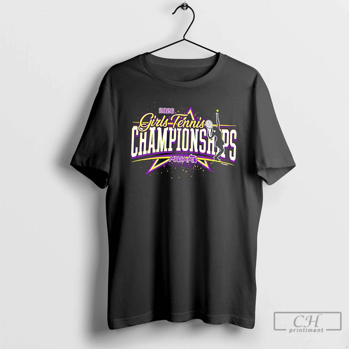 Premium 2026 Mhsaa Girls Tennis Championships Logo - Adult & Kids T-Shirts, Sweatshirts & Hoodies apparel design preview 1