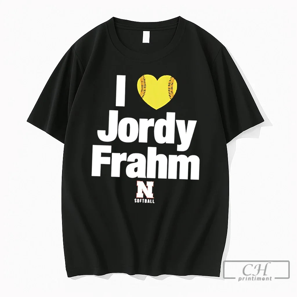 Premium 3ooqz5gc I Love Jordy Frahm Nebraska Softball - Adult & Kids T-Shirts, Sweatshirts & Hoodies apparel design preview 1