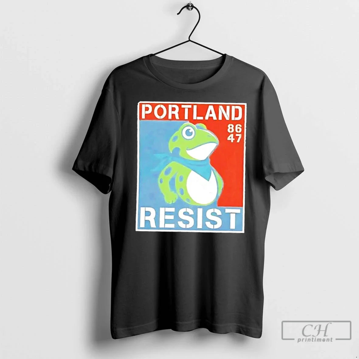 Premium 8647 Resist Portland Frog - Adult & Kids T-Shirts, Sweatshirts & Hoodies apparel design preview 1