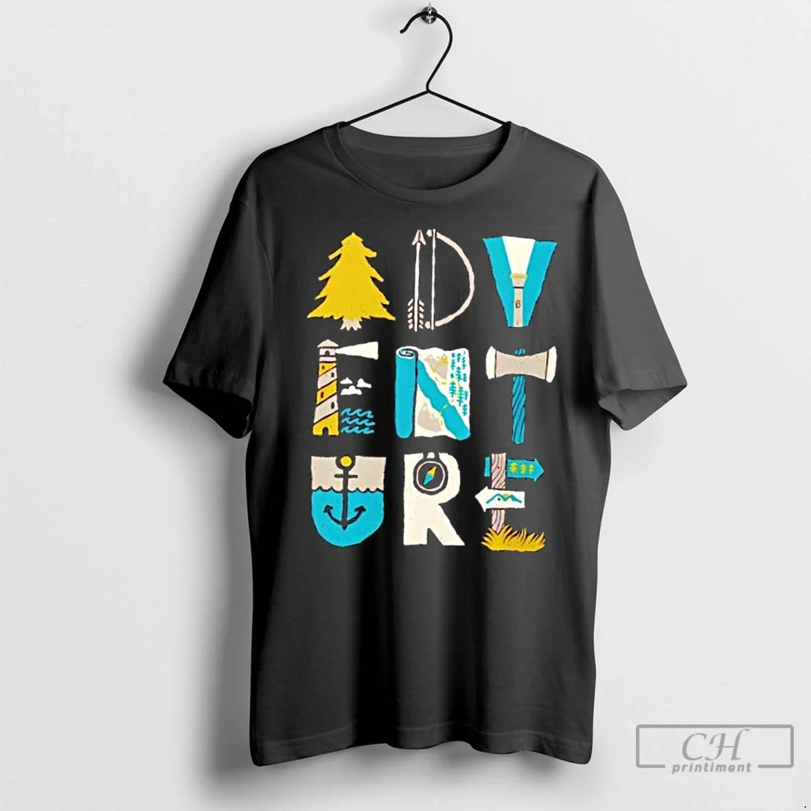 Premium Adventure Icons Outdoor Explorer - Adult & Kids T-Shirts, Sweatshirts & Hoodies apparel design preview 1