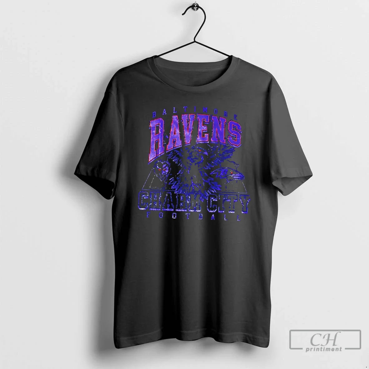 Premium Baltimore Ravens Charm City Football - Adult & Kids T-Shirts, Sweatshirts & Hoodies apparel design preview 1