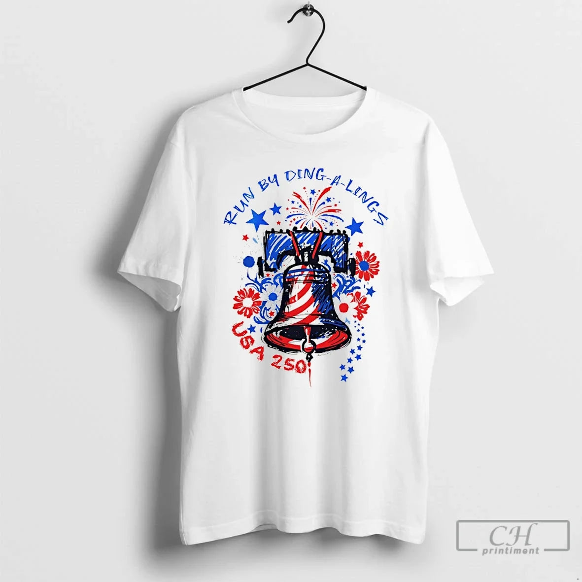 Premium Bell Run By Ding A Lings Usa 250th 4th Of - Adult & Kids T-Shirts, Sweatshirts & Hoodies apparel design preview 1